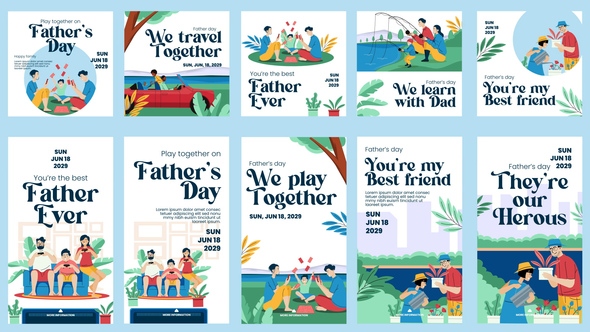 Photo of Father Day Feed and Stories Instagram – Videohive 57910612