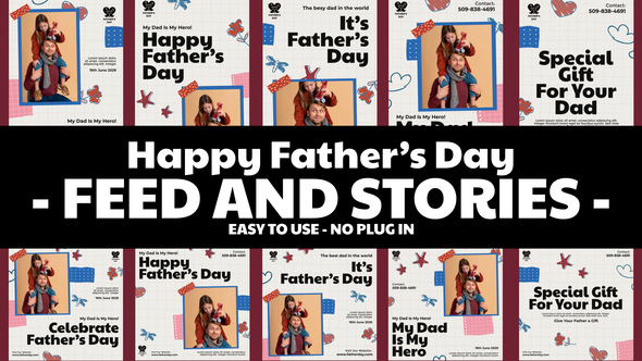 Photo of Father Day Feed and Stories Instagram – Videohive 58041020