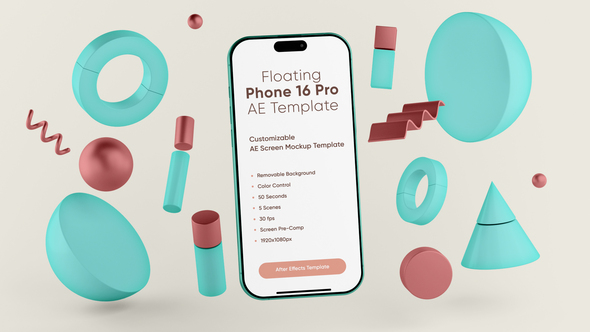 Photo of Floating Phone 16 Pro Screen Mockup Template – Videohive 57951101