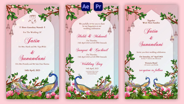 Photo of Floral Design Wedding Invitation Instagram Story – Videohive 57088857