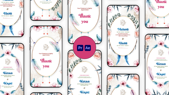 Photo of Floral Indian Wedding Invitation Template – Videohive 58069773