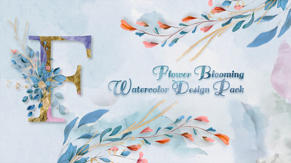 Photo of Flower Blooming Watercolor Design Pack – Videohive 46426266