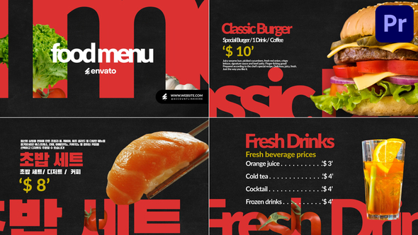 Photo of Food Menu for Premiere Pro – Videohive 58017031
