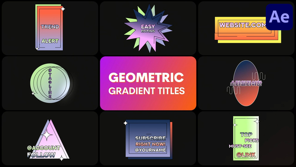 Photo of Geometric Gradient Titles for After Effects – Videohive 57858765