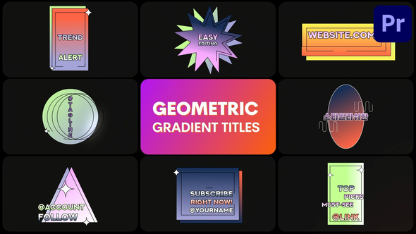 Photo of Geometric Gradient Titles for Premiere Pro – Videohive 58017078