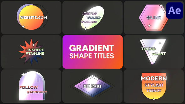 Photo of Gradient Shape Titles | After Effects – Videohive 58002512