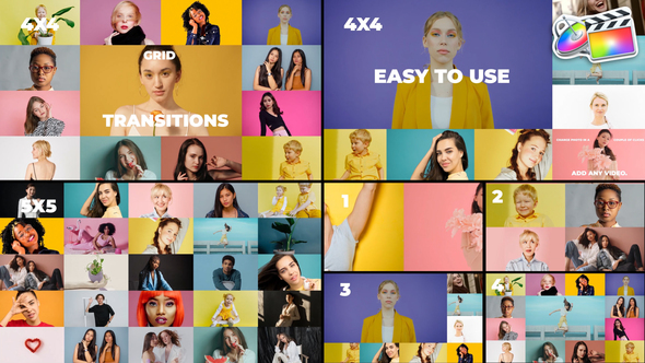 Photo of Grid Transitions for FCPX – Videohive 57877358