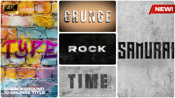 Photo of Grunge Texture Backgrounds & Typography Collection – Videohive 58143647