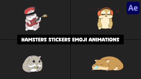 Photo of Hamsters Stickers Emoji Animations for After Effects – Videohive 58027037