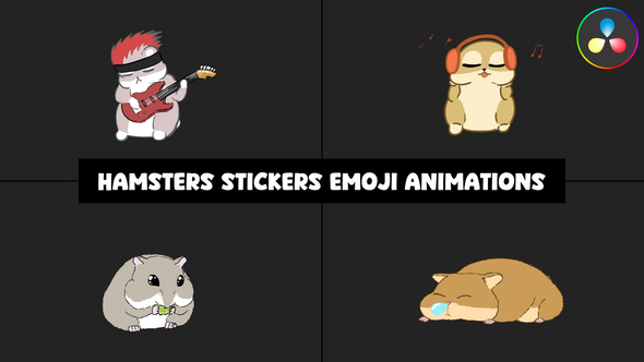 Photo of Hamsters Stickers Emoji Animations for DaVinci Resolve – Videohive 58051589