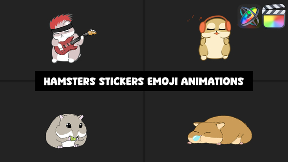 Photo of Hamsters Stickers Emoji Animations for FCPX – Videohive 58051541
