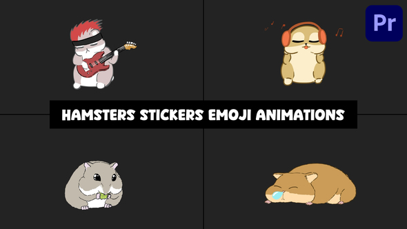 Photo of Hamsters Stickers Emoji Animations for Premiere Pro – Videohive 58027149