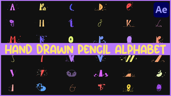 Photo of Hand Drawn Pencil Alphabet for After Effects – Videohive 57972115