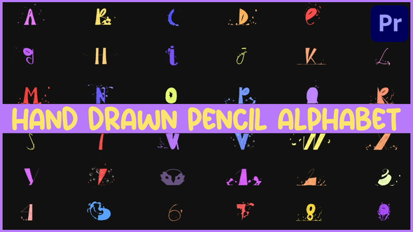 Photo of Hand Drawn Pencil Alphabet for Premiere Pro – Videohive 57972149