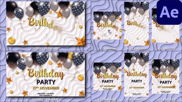Photo of Happy Birthday 4 in 1 – Videohive 58069721