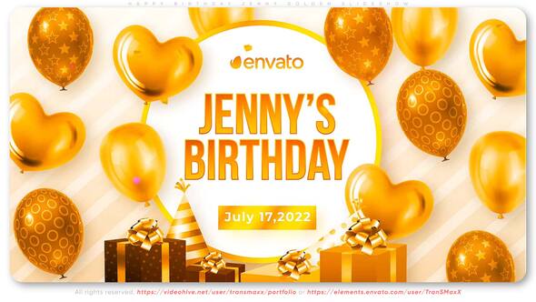 Photo of Happy Birthday Jenny Golden Slideshow – Videohive 35534760