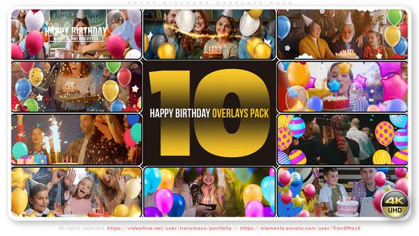 Photo of Happy Birthday Overlays Pack – Videohive 57996185