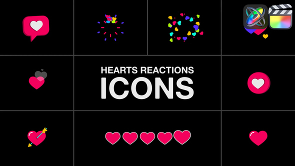 Photo of Hearts Reactions Icons for FCPX – Videohive 57877532
