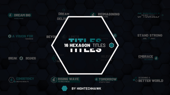 Photo of Hexagon Titles – Videohive 58220291