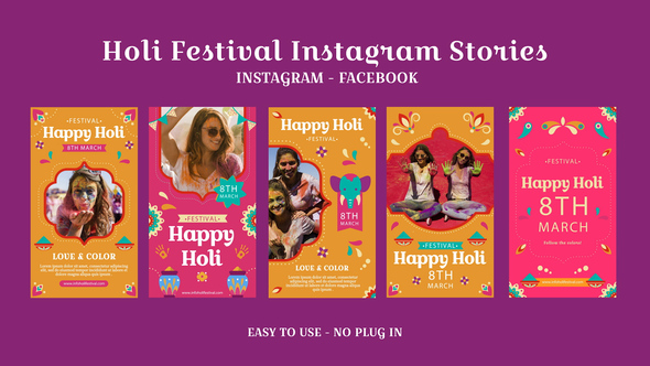 Photo of Holi Festival Instagram Stories – Videohive 56792061
