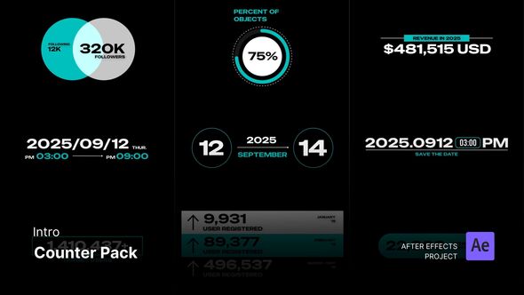 Photo of Intro – Counter Pack After Effects Template – Videohive 58221425