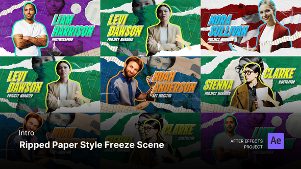 Photo of Intro – Riped Paper Style Freeze Scene After Effects Template – Videohive 58069829