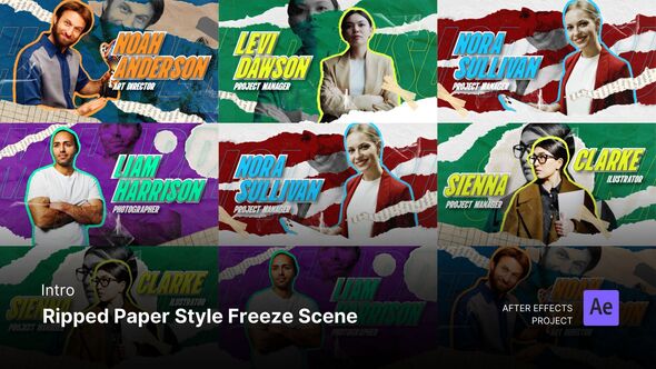 Photo of Intro – Ripped Paper Style Freeze Scene After Effects Template – Videohive 57990931