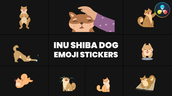Photo of Inu Shiba Dog Emoji Stikers for DaVinci Resolve – Videohive 57860927