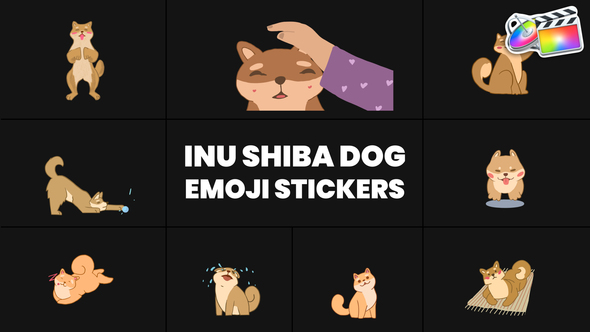 Photo of Inu Shiba Dog Emoji Stikers for FCPX – Videohive 57877666