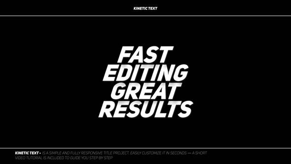 Photo of Kinetic Text  AE – Videohive 58201187