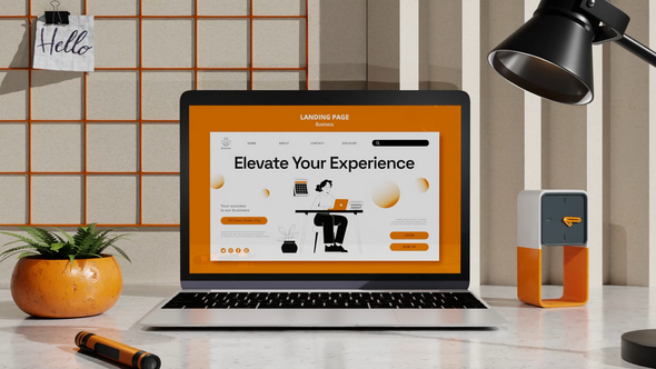 Photo of Laptop Office Desk Mockup – Videohive 57613673