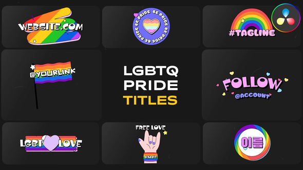 Photo of LGBTQ Pride Titles for DaVinci Resolve – Videohive 58028988