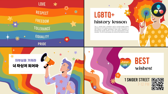 Photo of LGBTQ Typography for DaVinci Resolve – Videohive 58199517