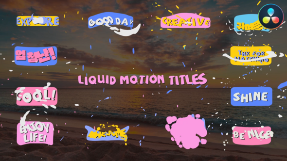 Photo of Liquid Motion Titles for DaVinci Resolve – Videohive 57877462