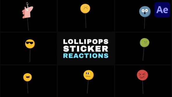 Photo of Lollipops Sticker Reactions | After Effects – Videohive 57911514