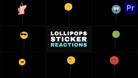 Photo of Lollipops Sticker Reactions | Premiere Pro MOGRT – Videohive 57911539