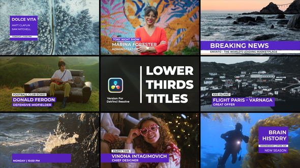 Photo of Lower Thirds Titles | DaVinci Resolve – Videohive 58029282