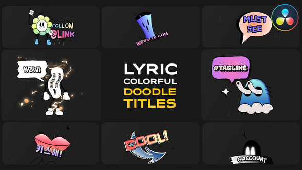 Photo of Lyric Colorful Doodle Titles | DaVinci Resolve – Videohive 57948870
