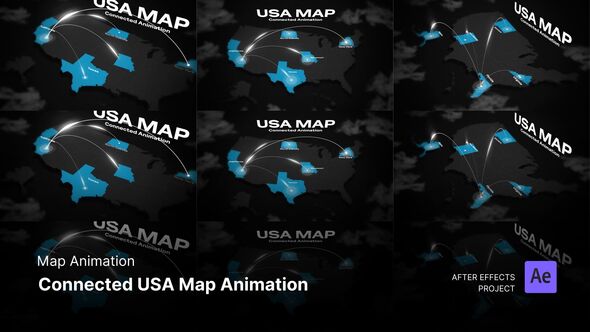 Photo of Map Animation – Connected USA Map After Effects Template – Videohive 58029212