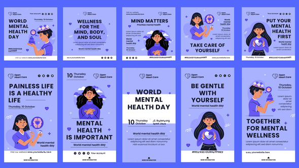 Photo of Mental Health Day Feed and Stories Instagram – Videohive 57910789
