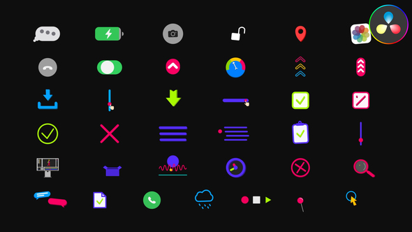 Photo of Mobile App Interface Icons for DaVinci Resolve – Videohive 57877303