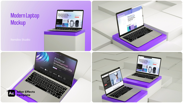 Photo of Modern Laptop Website Mockup – Videohive 57861683