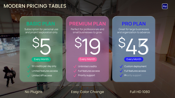 Photo of Modern Pricing Table – Videohive 58016914