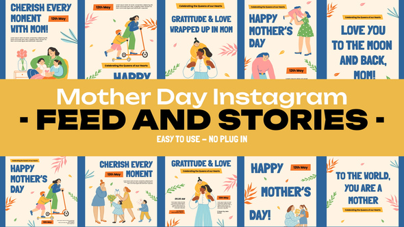 Photo of Mother Day Feed and Stories Instagram – Videohive 57354252