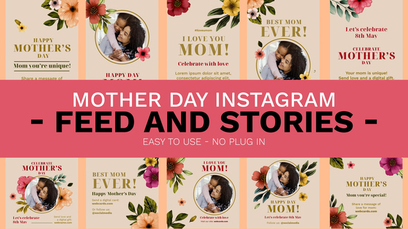 Photo of Mother Day Feed and Stories Instagram – Videohive 57614082