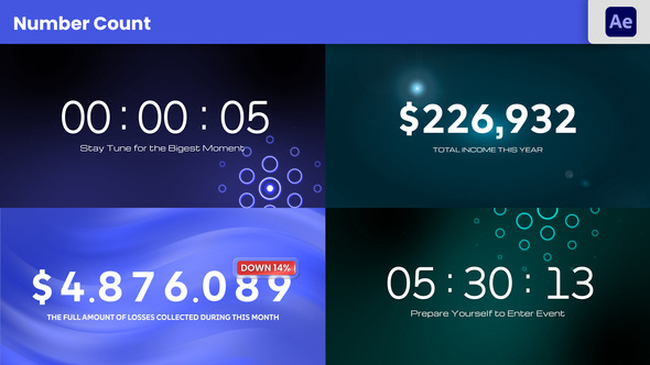 Photo of Number & Time Count – Videohive 57912419
