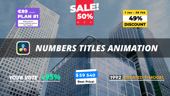 Photo of Numbers Titles Animation | DaVinci Resolve – Videohive 58104603