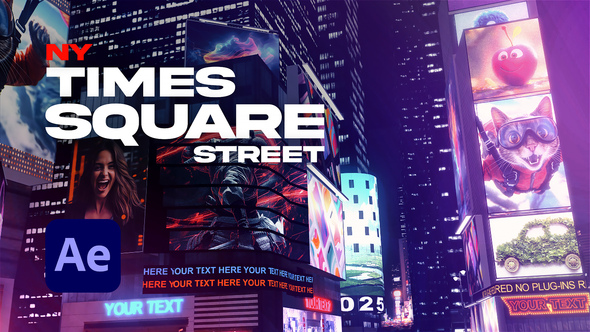 Photo of NYC Times Square Street Template – Videohive 58002282