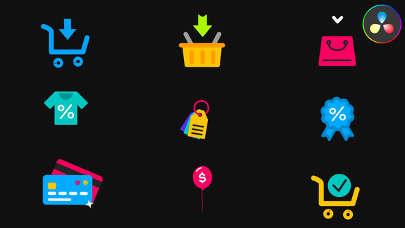 Photo of Online Shopping Animated Icons for DaVinci Resolve – Videohive 57860694