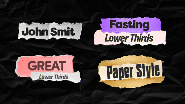 Photo of Paper Lower Thirds – Videohive 58183257